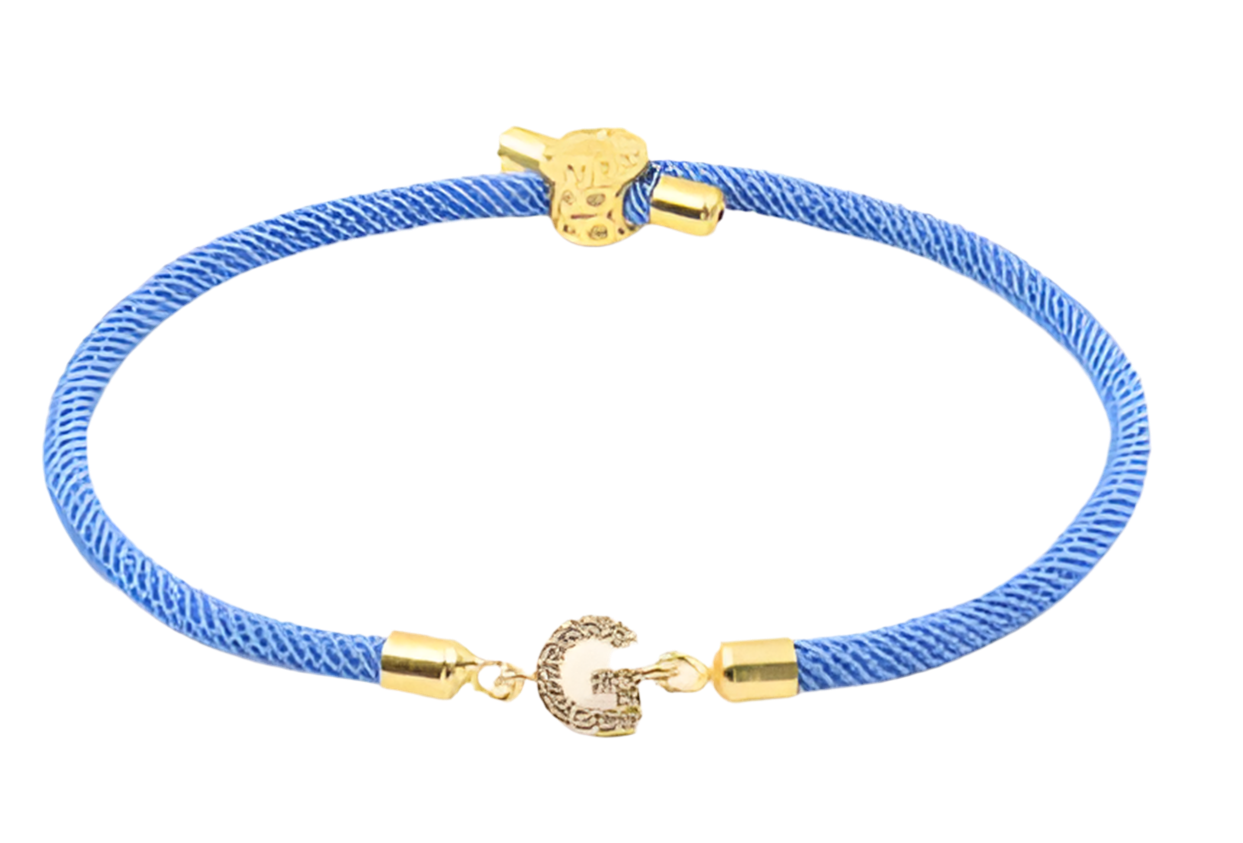 Bracelet Initiale Dorée – Leafy