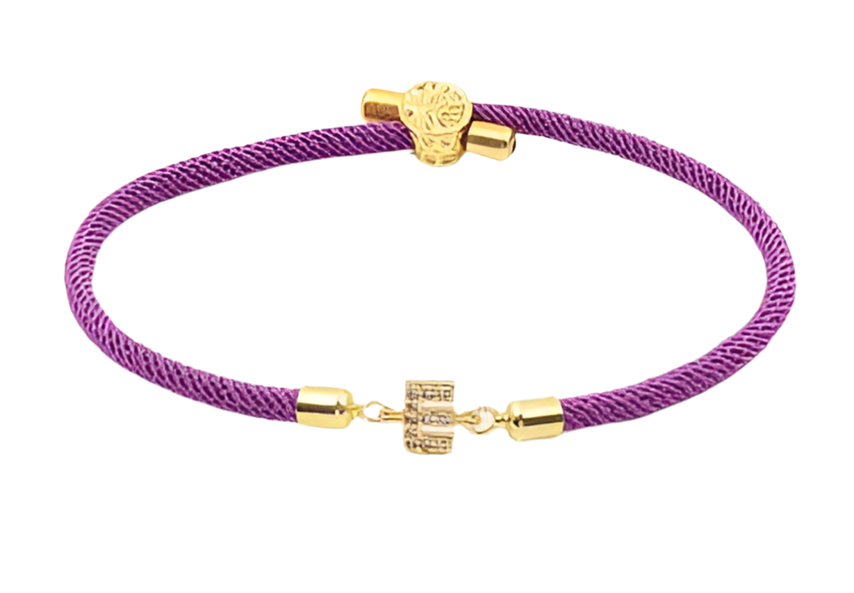 Bracelet Initiale Dorée – Leafy