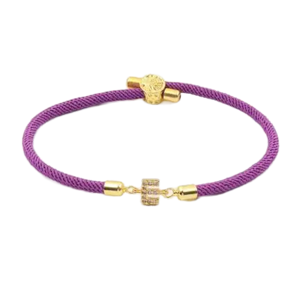 Bracelet Initiale Dorée – Leafy