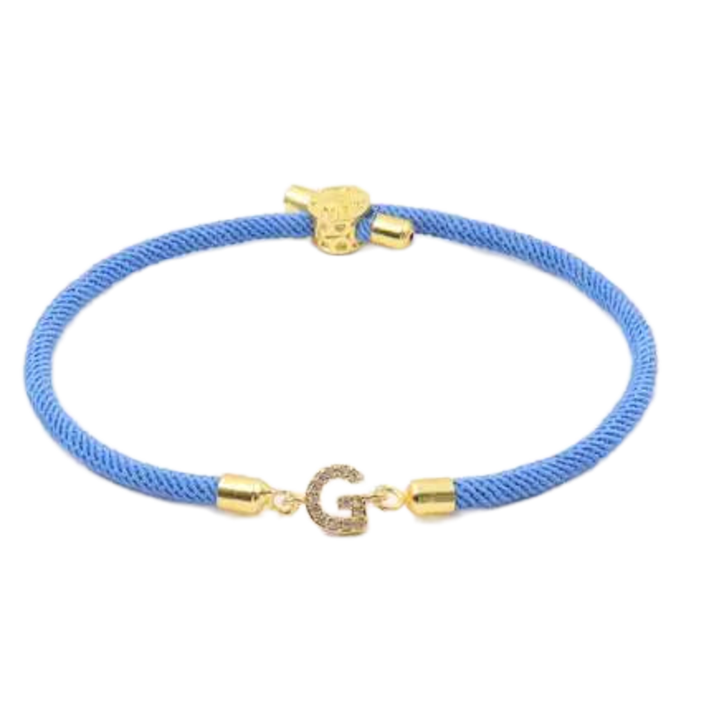 Bracelet Initiale Dorée – Leafy
