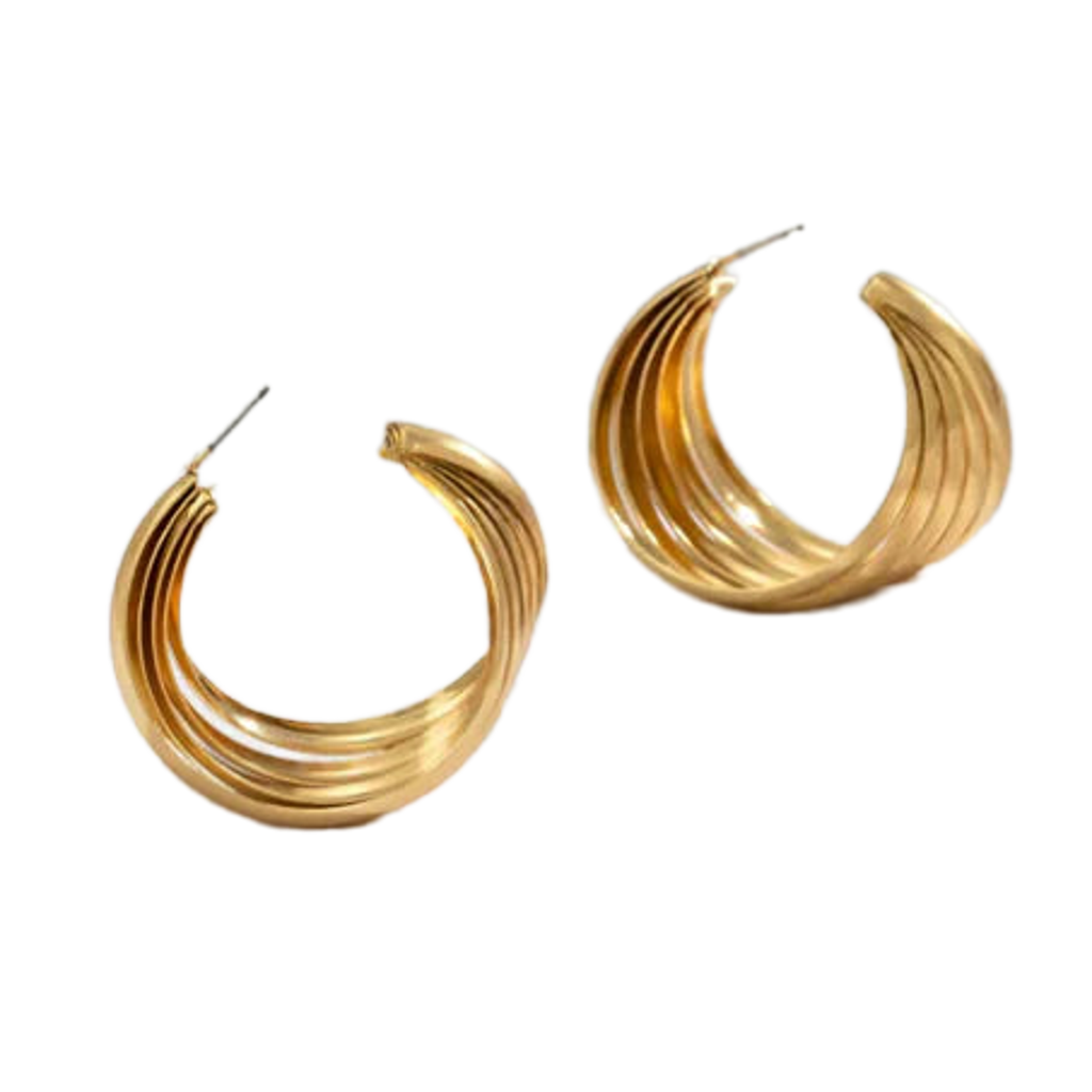 Leafy Golden Aurora - Créoles Elégance