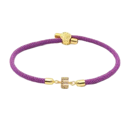 Bracelet Initiale Dorée – Leafy